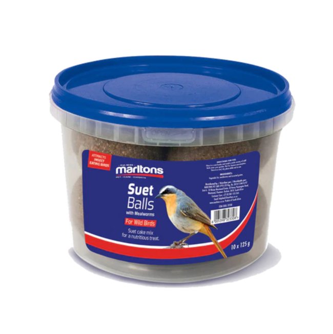 marltons bird suet balls with mealworms